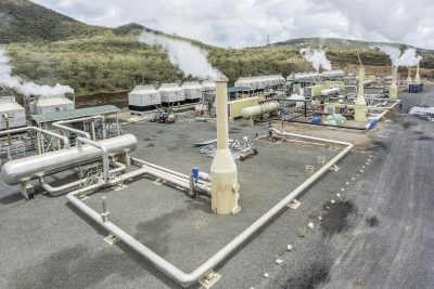 Geothermal wellhead plants, Olkaria, Kenya