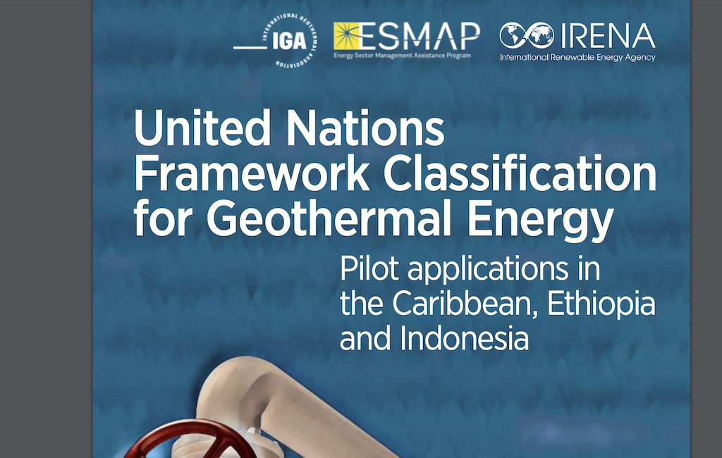 Pilot application of UNFC classification for geothermal