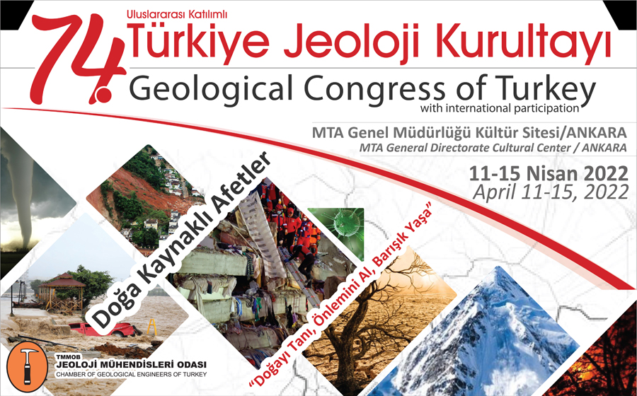 Event – 74th Geological Congress of Turkey, 11-15 April 2022, Ankara