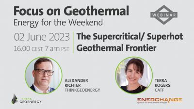 Webinar – The supercritical/ superhot geothermal frontier, June 2, 2023