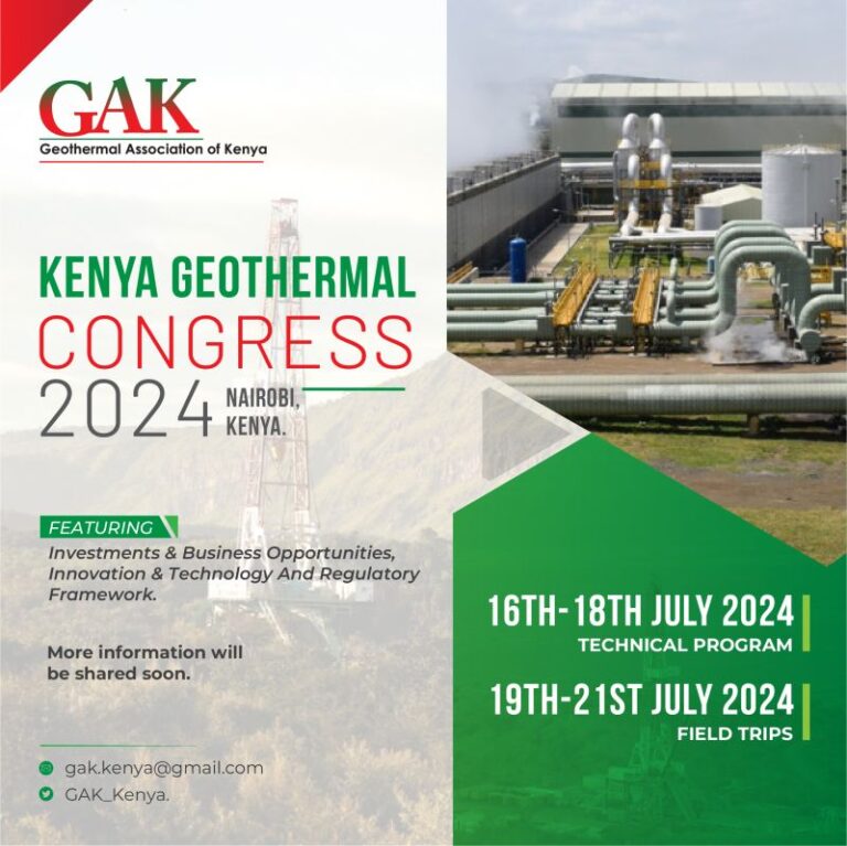 Call for abstracts Kenya Geothermal Congress 2024