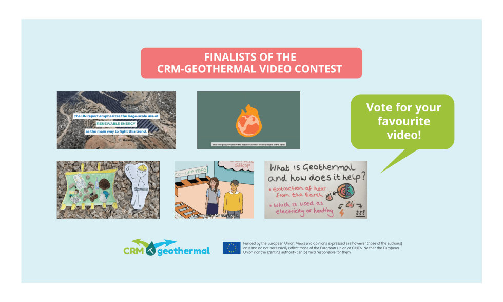 Vote for the winners of the CRM-Geothermal Video Contest