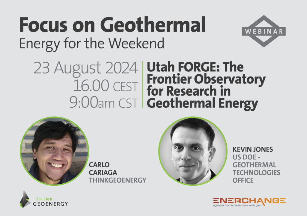 Webinar – Utah FORGE overview, challenges, and future operations, 23 August 2024