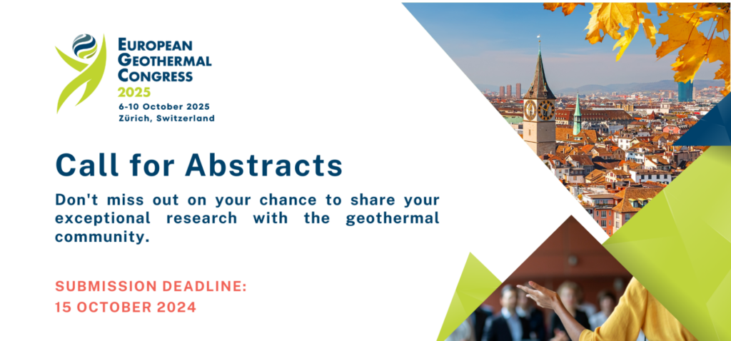 Call for abstracts – European Geothermal Congress 2025, Zurich, Switzerland