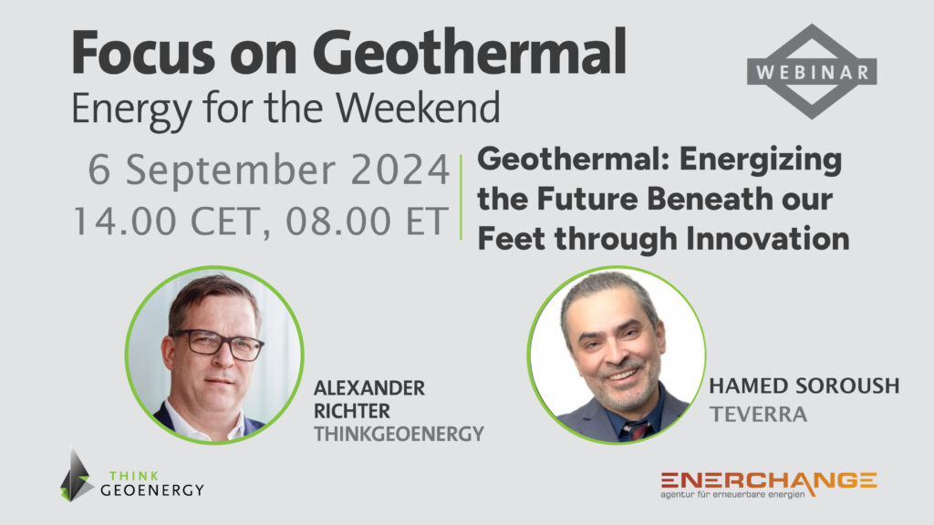 Webinar – How geothermal energizes the future through innovation, 6 September 2024