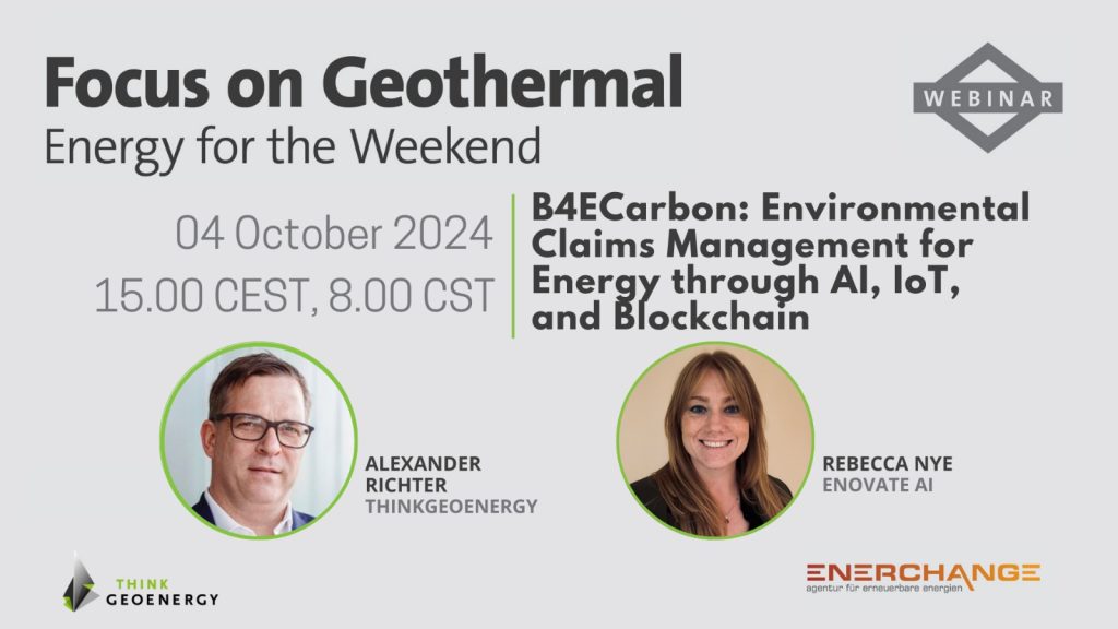 Webinar – AI-driven geothermal emissions transparency & compliance, 4 October 2024