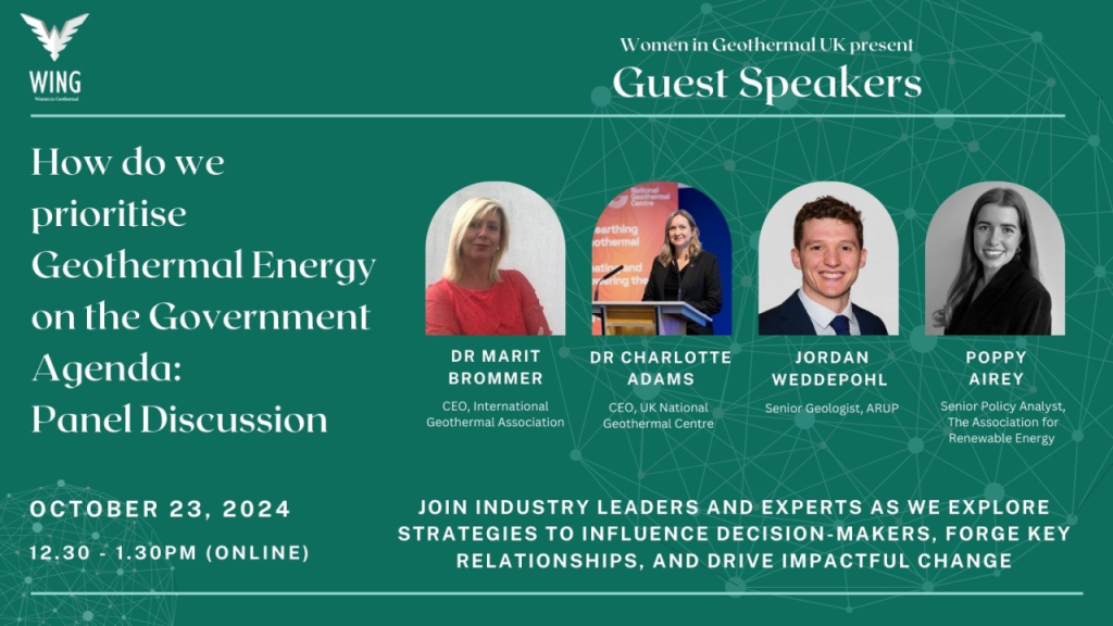 Webinar – Prioritizing geothermal in the government agenda, 23 October 2024