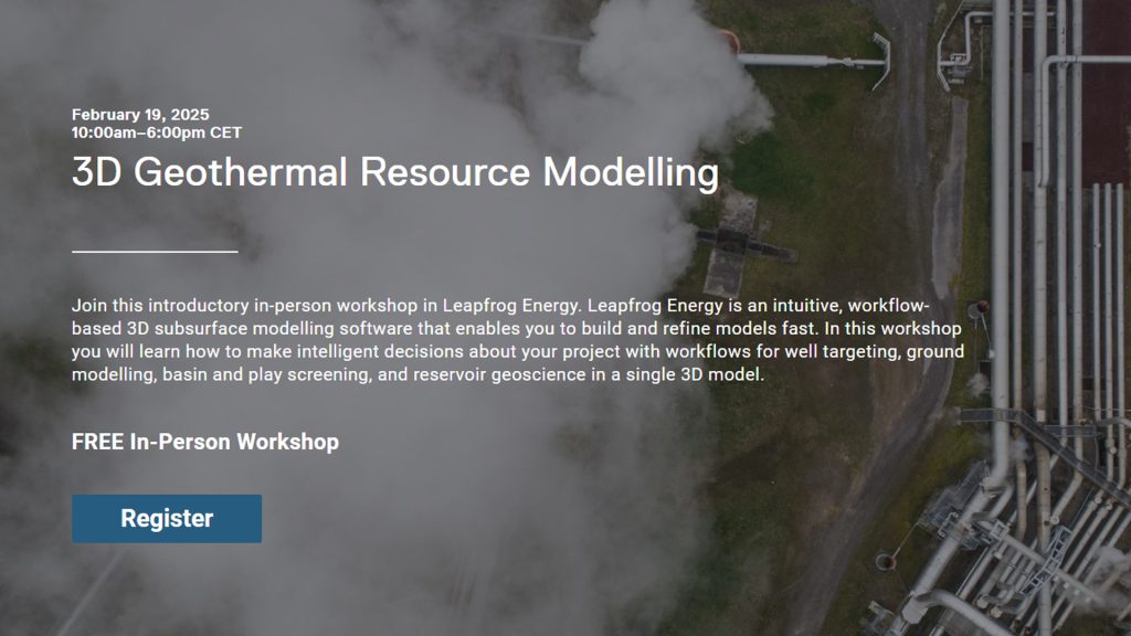 Workshop on 3D Geothermal Resource Modeling – 19 February 2025; Offenburg, Germany